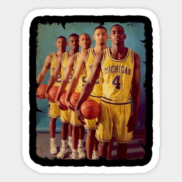 VINTAGE  michigan  BASKETBALL Sticker by SOEKAMPTI